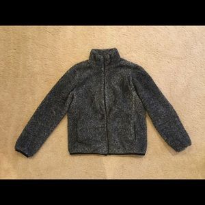 Uniqlo fluffy yarn fleece long sleeve jacket